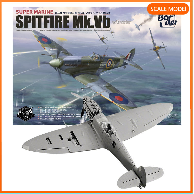 Model Kit Spitfire - Border 1/35 BF-004 Spitfire Fighter mit