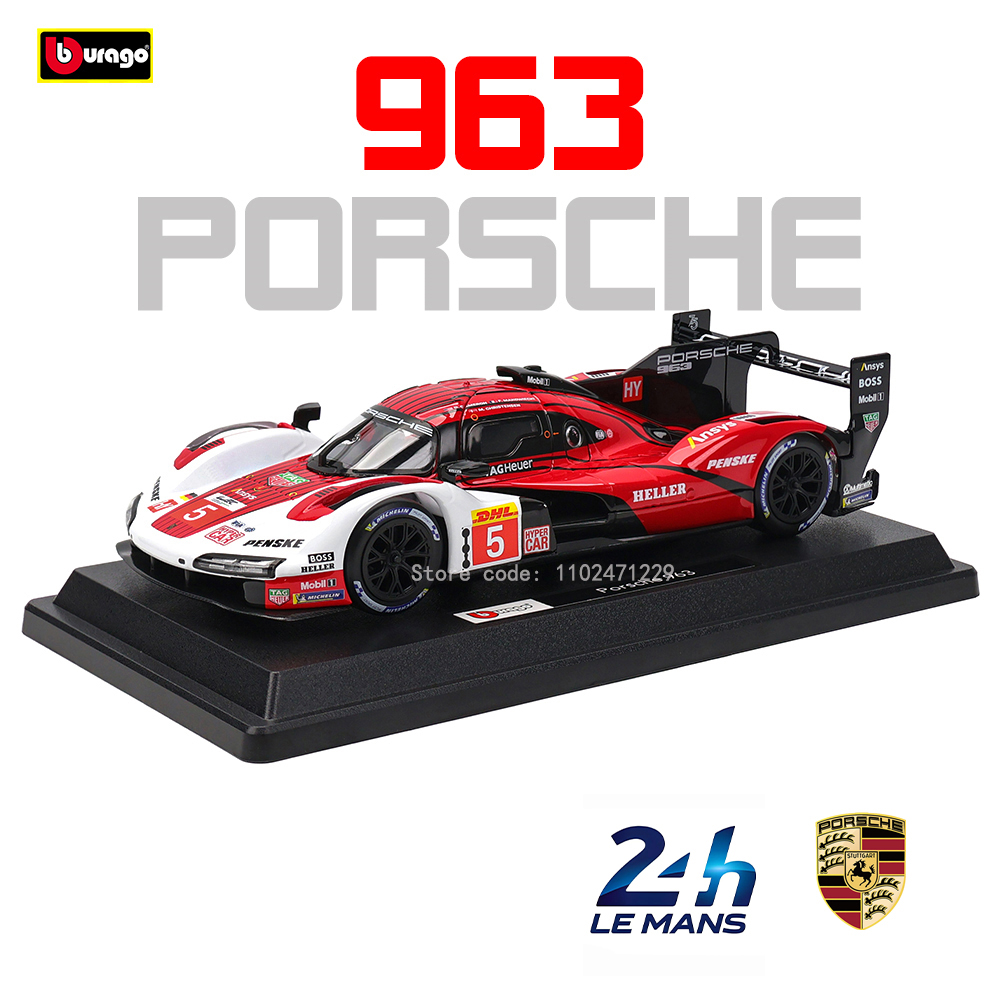 Model Kit Porsche 911 - Bburago 1:24 Porsche 963 24 Legierungs-Rennwagen