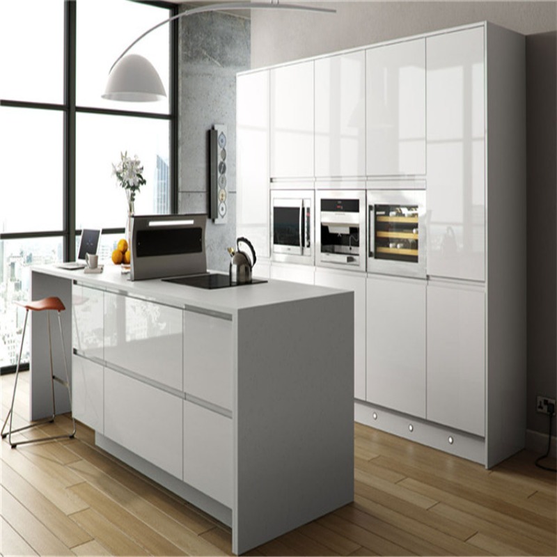 Model Kitchen Set Aluminium - Komplettes Set Küchenschränke Küchenschränke im Shaker-Stil