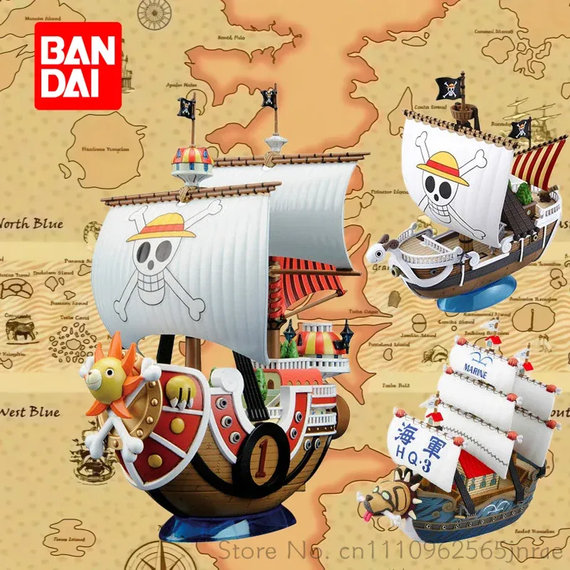 Model Kit One Piece Going Merry - Bandai One Piece Zusammengebautes Piratenschiff-Modellbausatz Thousand