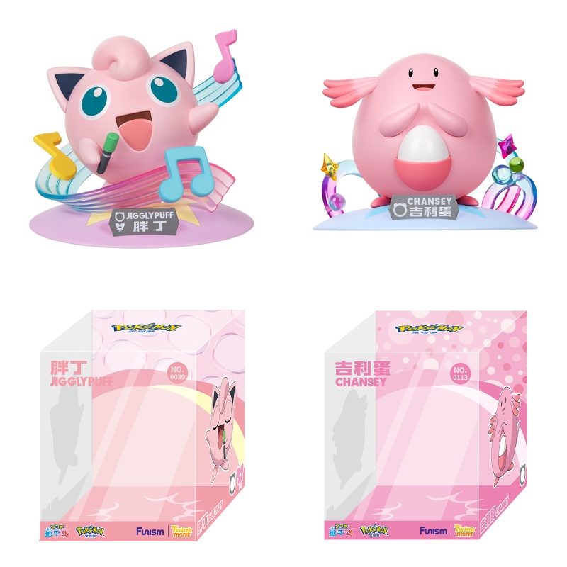 Model Kit Pokemon - Original echte Pokemon-Anime-Actionfiguren, Jigglypuff, Chansey, Sammelpuppe,