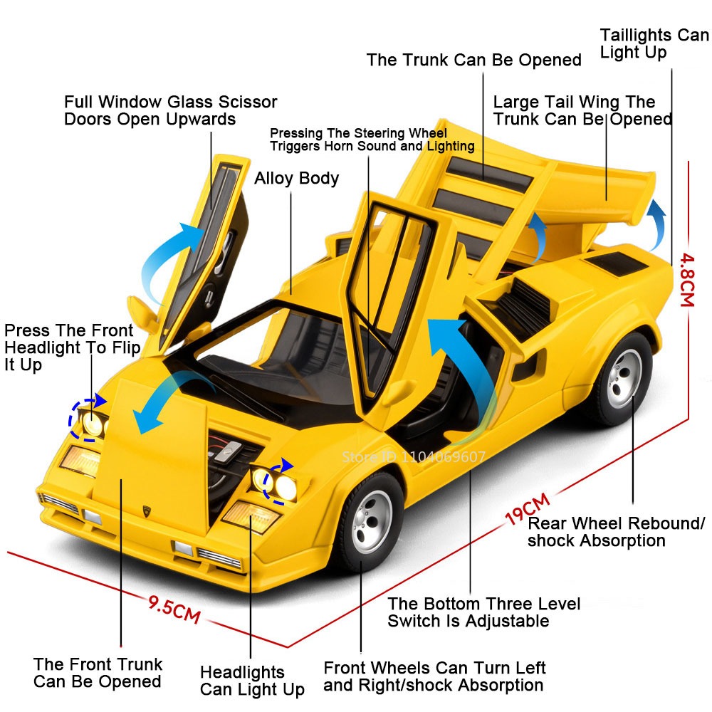 1:24 Countach LP500S REVUELTO  – Model Kit Lamborghini Bewertung und Preis